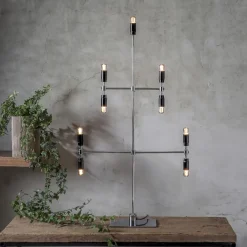 TWICE Ljusstake 9L 91cm Krom