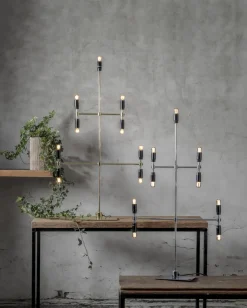 TWICE Ljusstake 9L 91cm Mässing