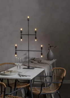 TWICE Ljusstake 9L 91cm Svart