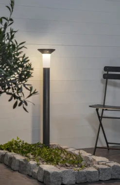 VALTA Solcells-pollare Sensor 55/90cm Grafit