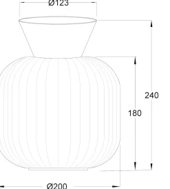 VANJA Plafond 20cm Svart/Vit