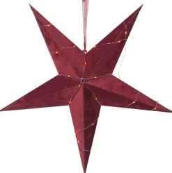 VELVET Pappersstjärna 60cm 40LED Röd