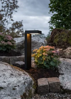 VICINI Solcells-pollare 38cm Svart