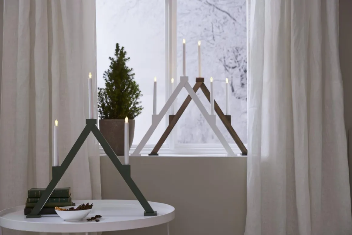 VIKA Ljusstake Batteri 64cm LED Vit