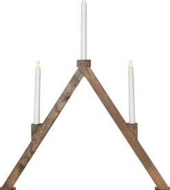 VIKA Ljusstake Batteri 64cm LED Brun