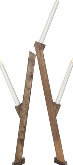 VIKA Ljusstake Batteri 64cm LED Brun