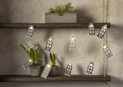 VILLA Ljusslinga Batteri 13,5mm 10LED Varmvit/Brun