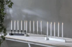 VIND Ljusstake 5L 40cm Beige