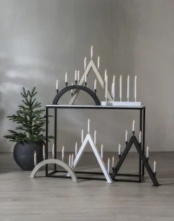 VIND Ljusstake 5L 57cm Svart