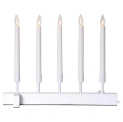 VIND Ljusstake 5L 40cm Vit