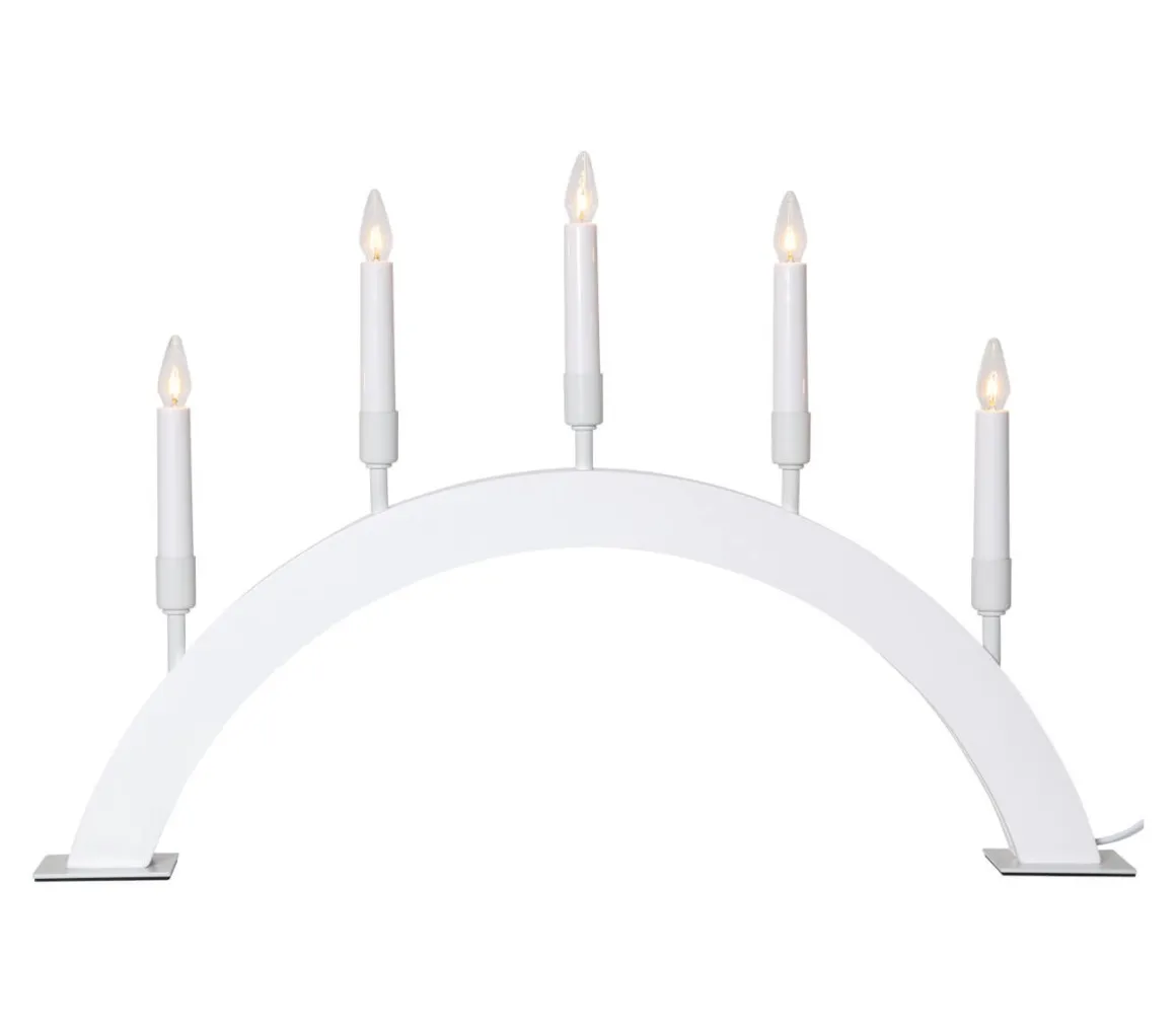 VIND Ljusstake 5L 57cm Vit