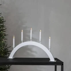 VIND Ljusstake 5L 57cm Vit