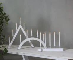 VIND Ljusstake 5L 57cm Vit