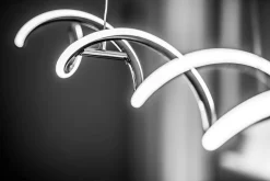 VINDLA LED Takpendel 87cm Krom