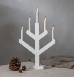 VINGA Ljusstake 5L 50cm Vit