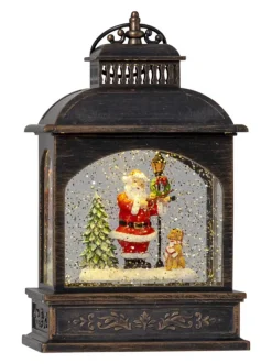 VINTER Lykta med Tomte 21cm Brons