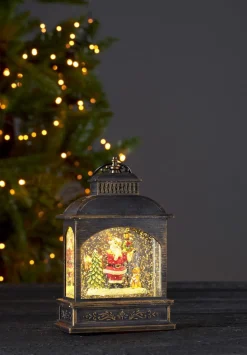 VINTER Lykta med Tomte 21cm Brons