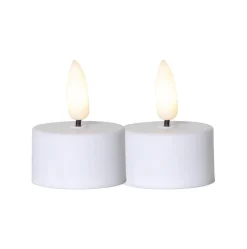 VÄRMELJUS LED-Värmeljus 2-pack 5cm Vit