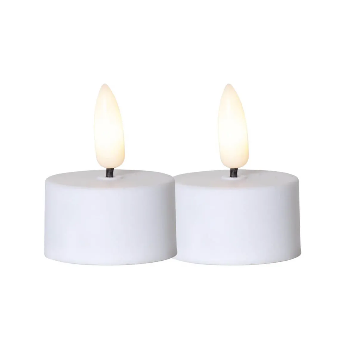 VÄRMELJUS LED-Värmeljus 2-pack 5cm Vit