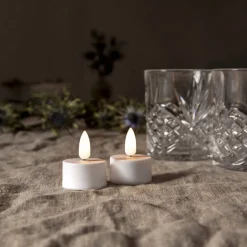 VÄRMELJUS LED-Värmeljus 2-pack 5cm Vit