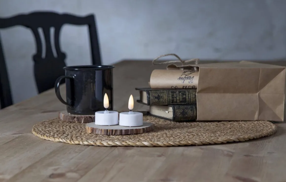 VÄRMELJUS LED-Värmeljus 2-pack 5cm Vit