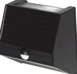 WALLY 50/5 LUMEN Solcells-vägglykta 11cm Svart