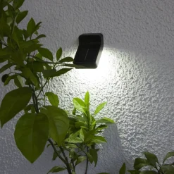 WALLY Solcells-vägglykta 5,5cm Svart IP44