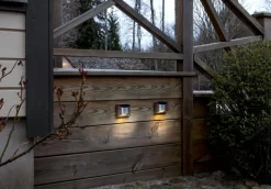 WALLY Vägglykta Solcell 2-Pack 8cm Silver