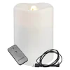 WATER CANDLE LED-Blockljus 14cm Vit