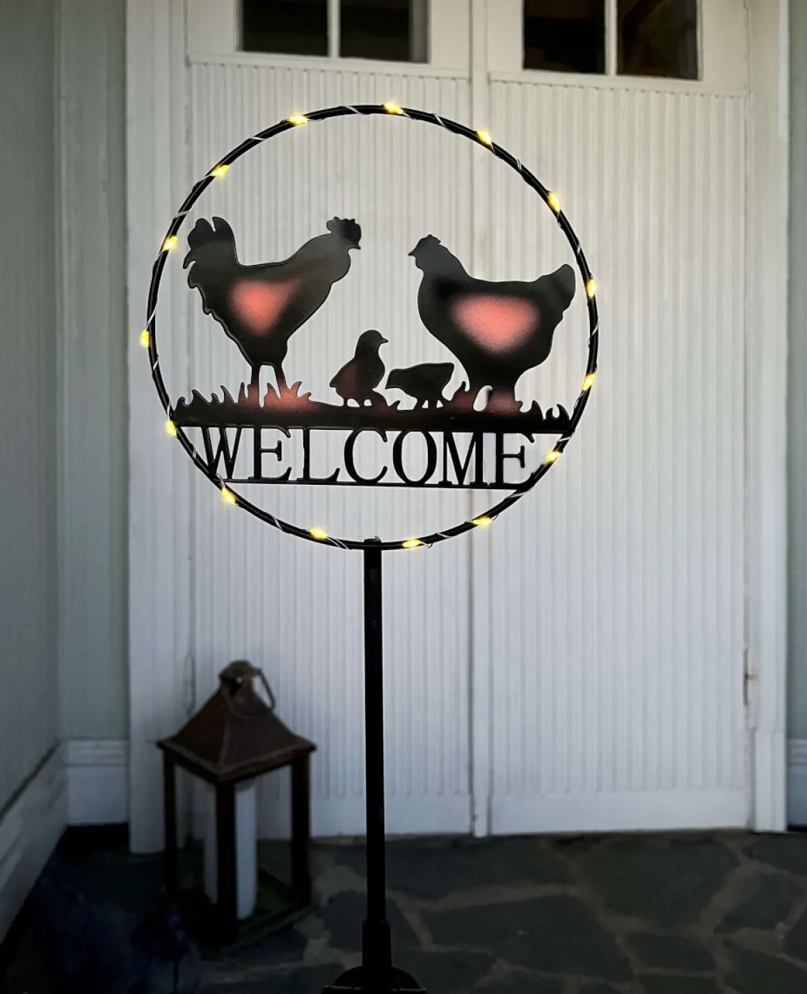 WELCOME Solcellsdekoration 75cm Svart