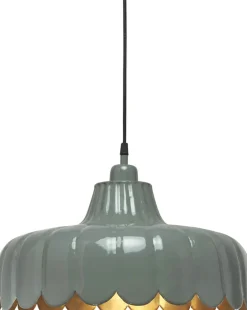 WELLS Taklampa 45cm Grön/Guld