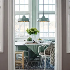 WELLS Taklampa 45cm Grön/Guld