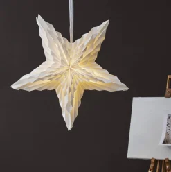 WHITE Pappersstjärna 70cm Vit