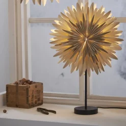 WINTER Stjärna på fot 62cm Beige