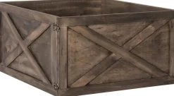 WOODY Låda till Julgransfot 45cm Mörkbrun