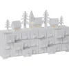 YULETIDE Adventskalender Stugby 22,5cm Vit