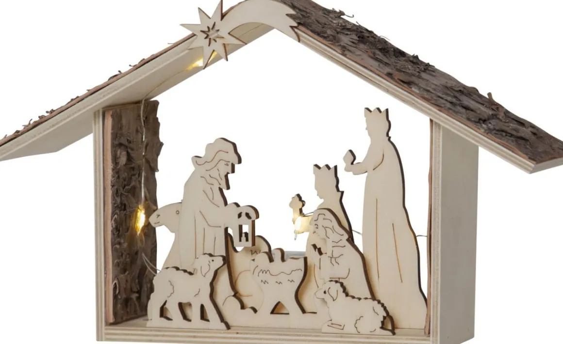 YULETIDE Ljusstake Batteri 5L 26,5cm Natur