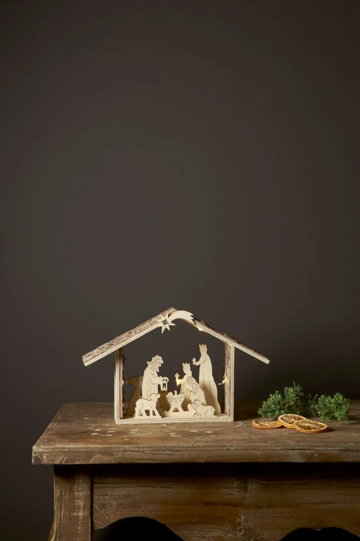 YULETIDE Ljusstake Batteri 5L 26,5cm Natur