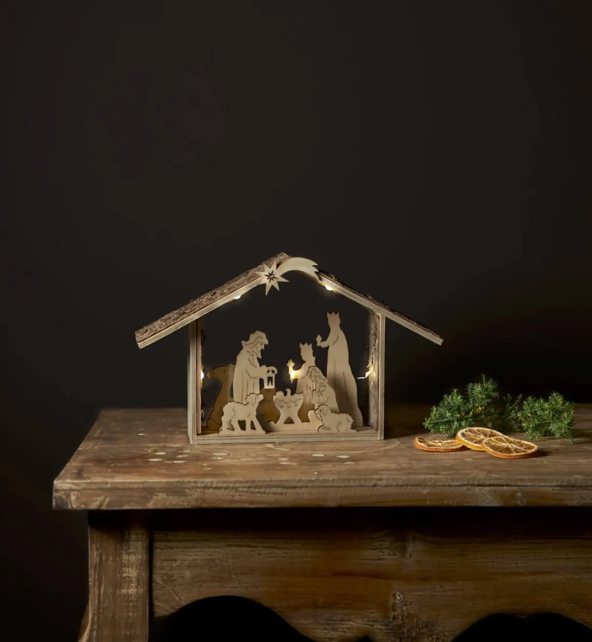 YULETIDE Ljusstake Batteri 5L 26,5cm Natur